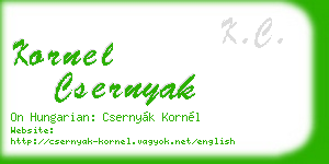 kornel csernyak business card